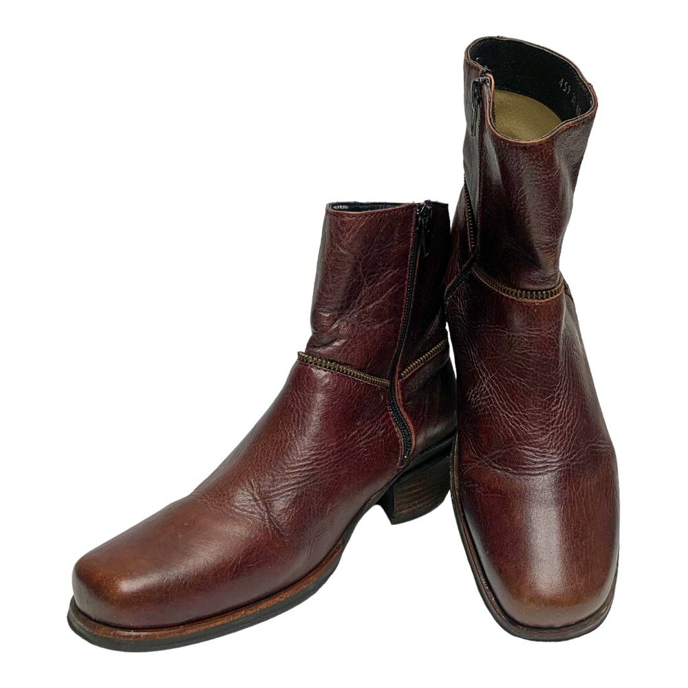 Wolky Savanna‎ Leather Moto Styled Ankle Boots